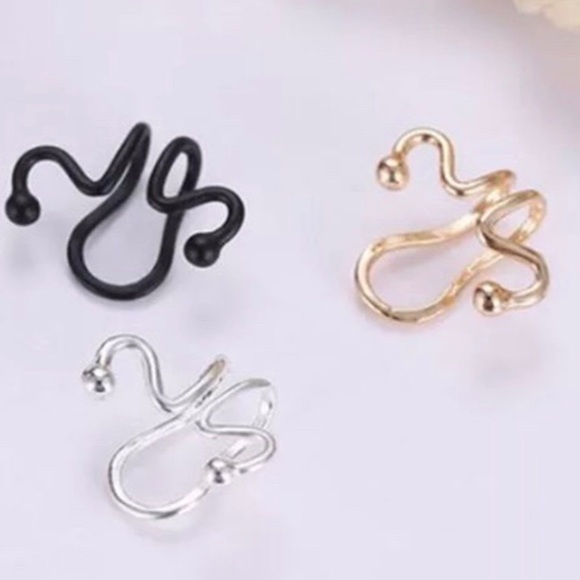 Curly Tragus Ear Cuff No Piercing Earrings - Picture 3 of 3